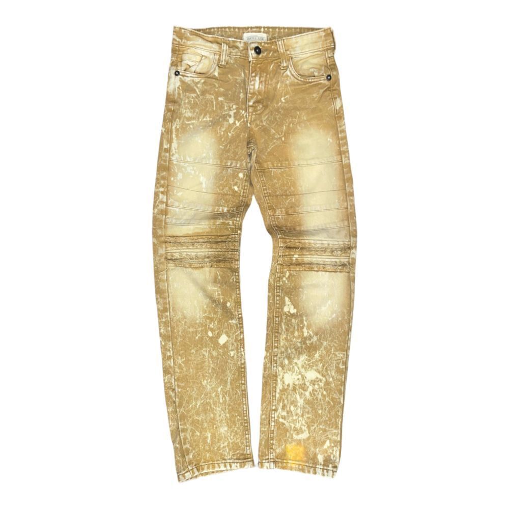 SmokeRise Distressed Wheat Splatter Boys Jeans sz 14